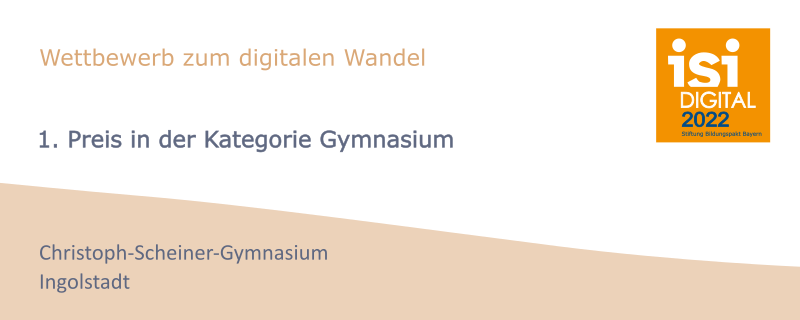 1. Preisträger beim isi Digital-Wettbewerb 2022